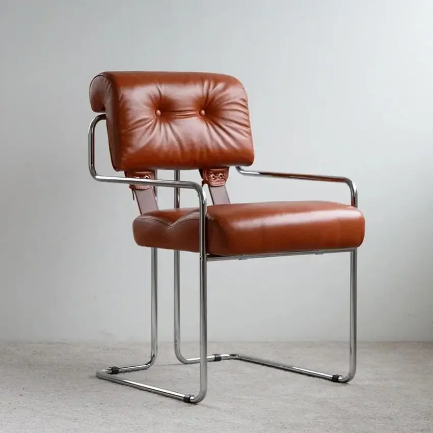 Office Furniture Second Hand - 中古オフィスチェア ステンレススチールダイニングチェア バウハウスレトロ交渉椅子 レジャーデスクチェア デザイナーシングルチェア