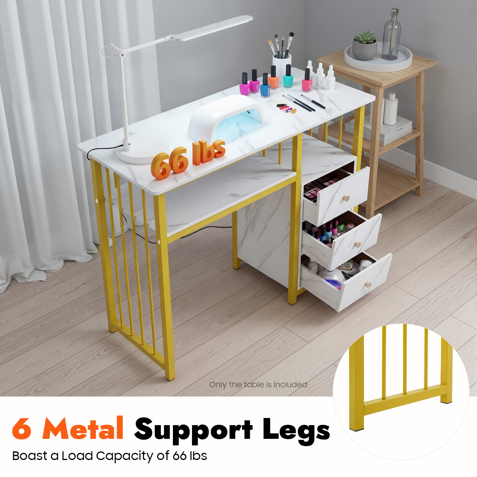 100*40*76cm マーブル模様のマニキュアデスク、フロ - Office Furniture Wholesale のレビューと価格