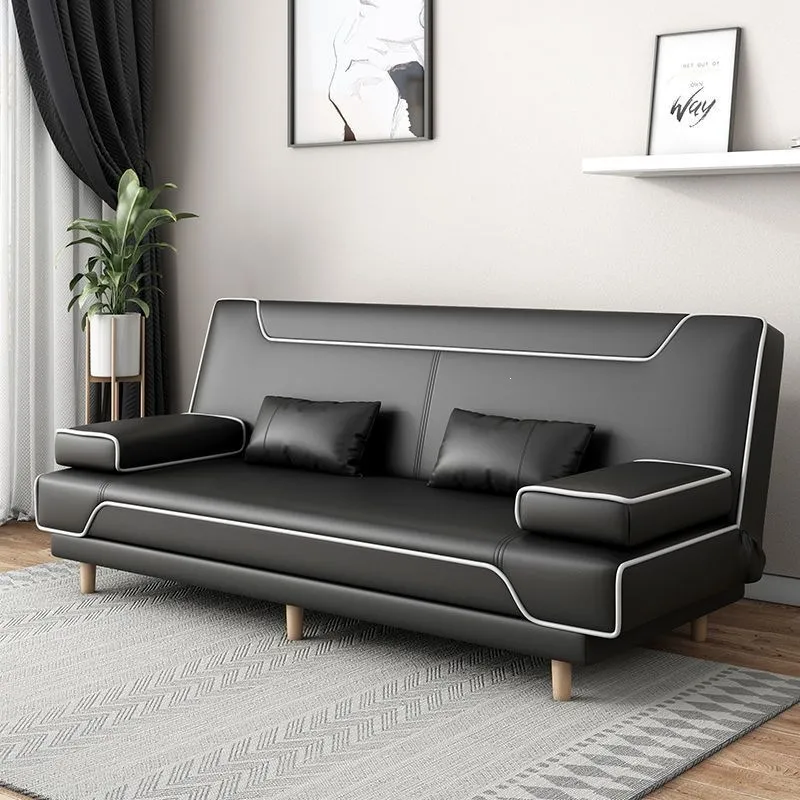 モダンな無垢材レザー折りたたみソファベッド、シングル・ダブル - Office Furniture Rental のレビューと価格