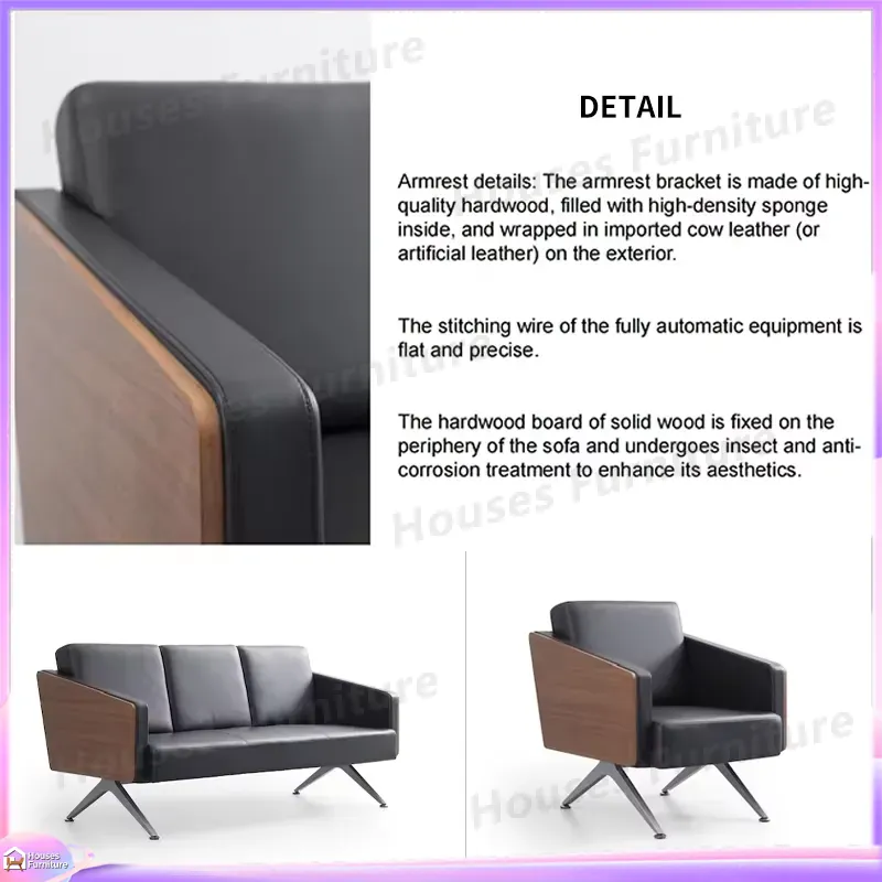 モダンな3人掛けオフィスソファ、革製待合室家具、商談用カウチ - Office Furniture Wholesale のレビューと価格