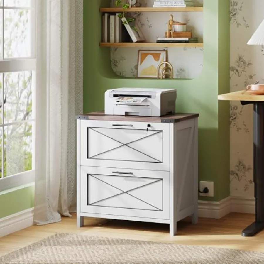木製横型ファイルキャビネット、2段引き出しファイルキャビネッ - File Cabinet Lateral のレビューと価格