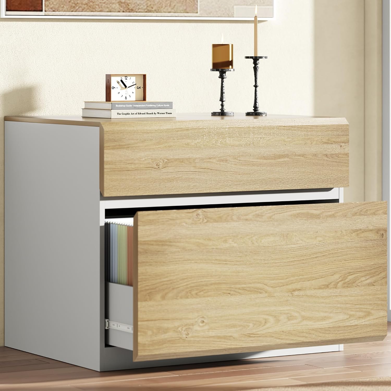 ホームオフィス用2段横型ファイルキャビネット、幅31.5イン - File Cabinet Lateral のレビューと価格