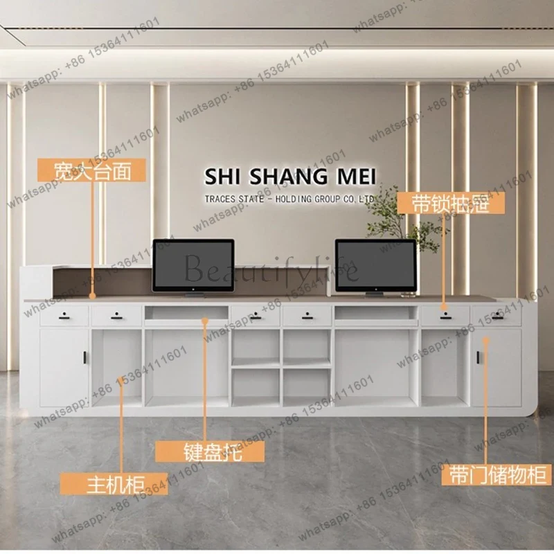 工場直販 モダンシンプル受付デスク 北欧クリームスタイル 美 - Office Furniture Factory Shop のレビューと価格