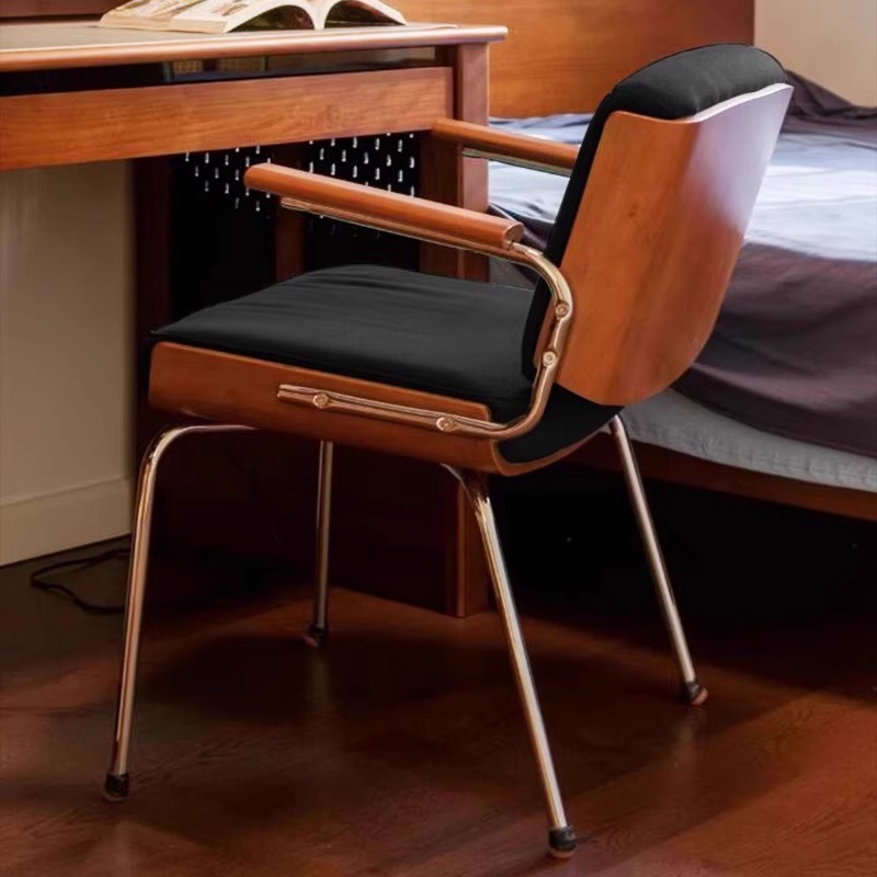 無垢材背もたれ付きダイニングチェアデスク化粧家具スツールシン - Office Furniture Second Hand のレビューと価格
