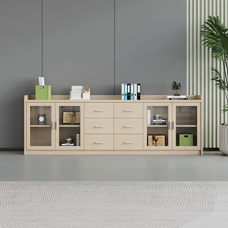 木製ファイルキャビネット ドア付き オフィスロッカーキャビネ - File Cabinet Lateral のレビューと価格