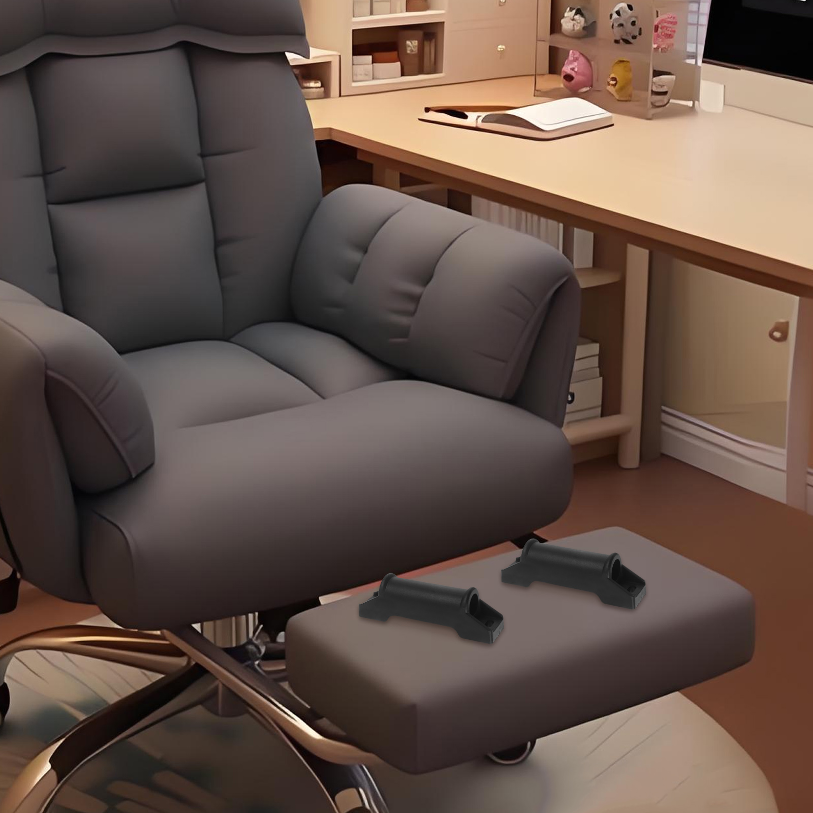 4 個デスクチェアフットレストスライダー便利なシートフットレ - Gaming Desk With Hutch のレビューと価格