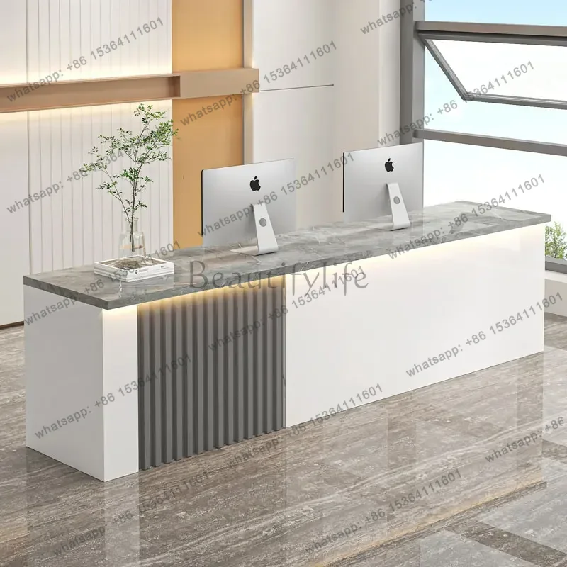 工場直販 北欧風受付デスク モダンなクリーム色の会社用レジデ - Office Furniture Factory Shop のレビューと価格