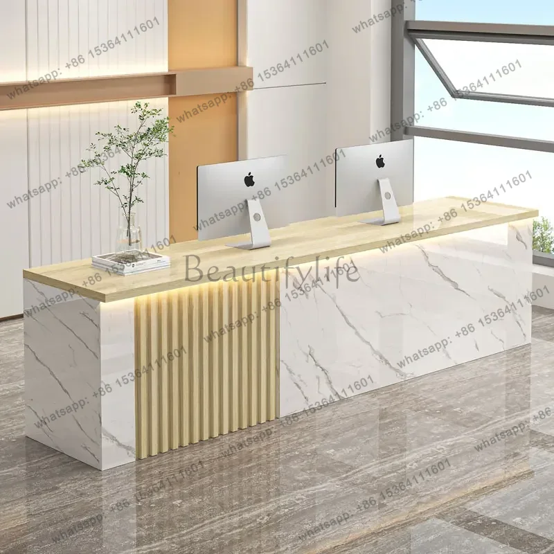 工場直販 北欧風受付デスク モダンなクリーム色の会社用レジデ - Office Furniture Factory Shop のレビューと価格
